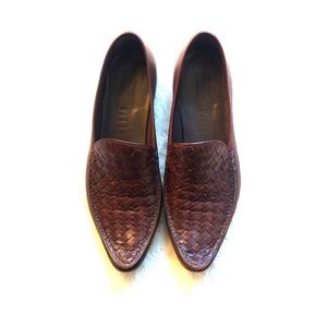Bottega Veneta Brown Woven Loafers